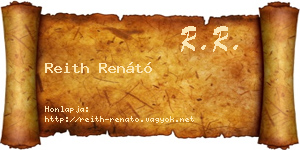 Reith Renátó névjegykártya